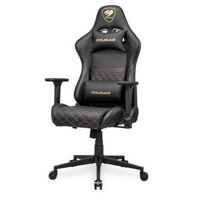3. COUGAR CGR-AO2-GLB Universal Gaming Chair Upholstered Seat Black, Gold