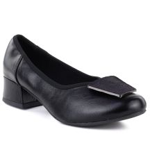Comfortable black women's block heel pumps M.Daszyński SA279-1 3