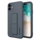 Wozinsky Kickstand Case silicone case with stand iPhone 11 Pro Max navy blue