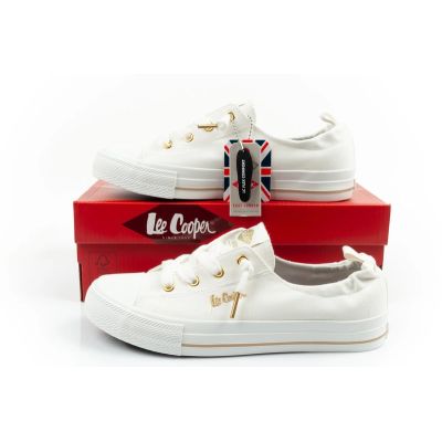 10. Lee Cooper women's sports shoes sneakers fashionable white slip-on