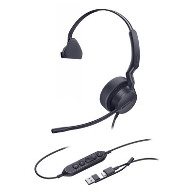 Yealink UH42 Mono UC USB-C/A Headset Wired Headband Calls/Music USB Type-C / USB Type-A Black