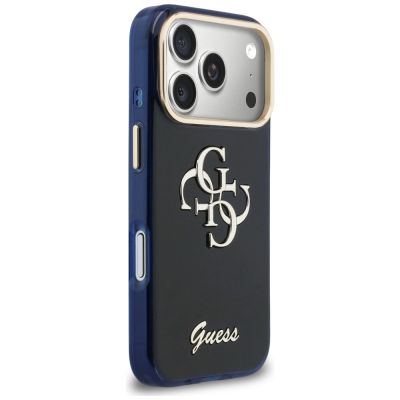 4. Guess IML 4G Script Metal case for iPhone 17 Pro Max - blue
