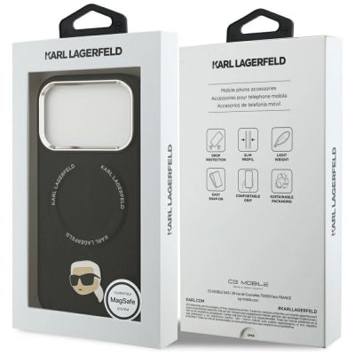 8. Karl Lagerfeld Karl Pin MagSafe Case for iPhone 17 Pro Max - Black