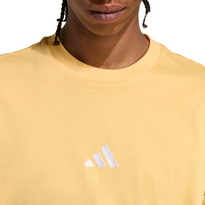 4. adidas Essentials Small Logo Single Jersey Men's T-Shirt, Yellow KT0561