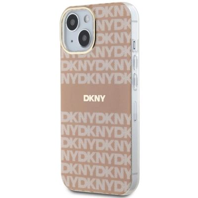 2. DKNY IML Mono & Stripe MagSafe Case for iPhone 15 Plus / 14 Plus - Pink