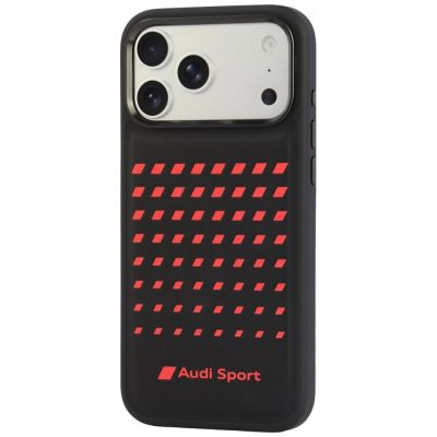 3. Audi Sport Synthetic Leather MagSafe Case for iPhone 18 Pro Max / 17 Pro Max - Black