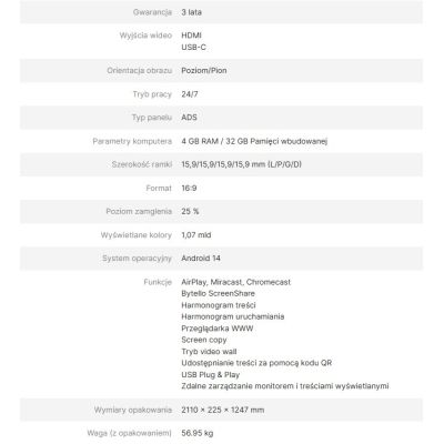 11. AVTEK DS2 86" INFORMATION MONITOR