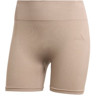 2. Women's adidas Workout Essentials 4 inch beige shorts JX3926