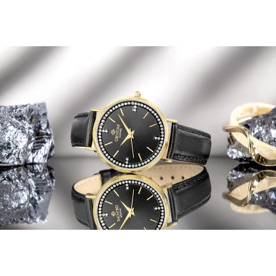 7. Giewont Sapphire Gold Black Women's Watch GW5390-A4