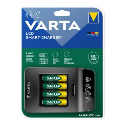 7. VARTA LCD SMART CHARGER 57684 + 4X2100MAH