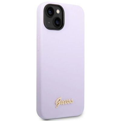 4. Guess GUHCP14SSLSMU iPhone 14 6.1" purple/purple hard case Silicone Vintage Gold Logo