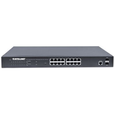 3. Intellinet 561198 Network Links Managed L2+ Gigabit Ethernet (10/100/1000) PoE Support 1U Black