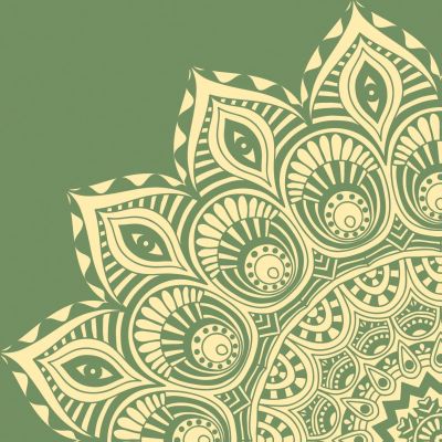 4. GAIAM YOGA MAT OLIVE HAZE MANDALA 6 MM 66825