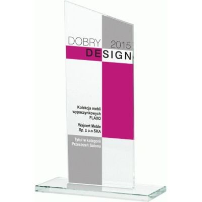 3. Glass trophy with LuxorJet color print