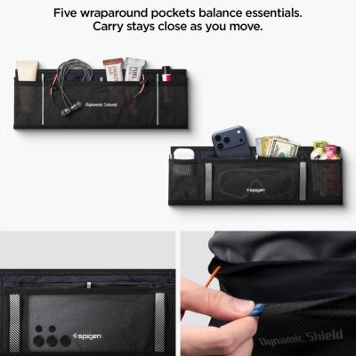 9. Spigen A712 Dynamic Shield M Running Bag - Black