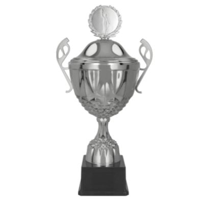 5. MUFAS silver metal cup with lid