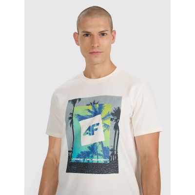 Men's regular printed T-shirt 4F 4FRSS25TTSHM2846-12S
