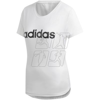 4. Adidas W D2M Logo Tee W DU2080