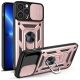 Hybrid Armor Camshield case for iPhone 13 Pro Max armored case with camera cover pink