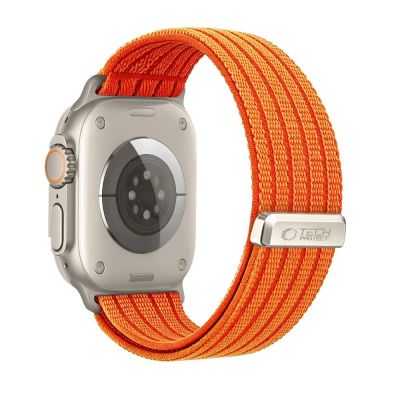 2. Tech-Protect Nylon Sport Band for Apple Watch 44 / 45 / 46 / 49 mm - Orange