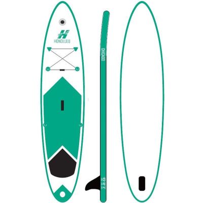 12. SUP BOARD SET 150KG INFLATABLE HONOLULU 320x76x15CM GREEN