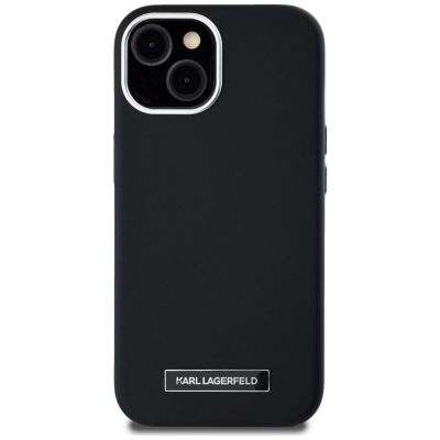 3. Karl Lagerfeld FW Metal Plate MagSafe iPhone 15 Case - Black