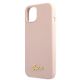 5. Guess GUHMP13MLSLMGLP iPhone 13 6.1" light pink/light pink hardcase Silicone Script Gold Logo Magsafe