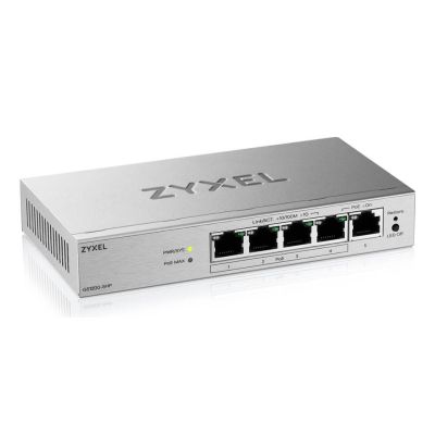 2. Switch Zyxel GS1200-5HP 5p v3 PoE (PoE+: 4;) 68W Managed Gigabit