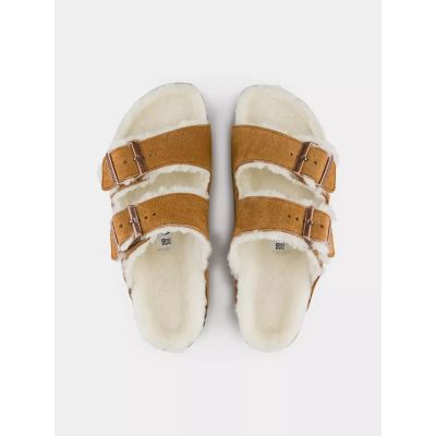 8. Birkenstock Arizona Shearling Mink W 1001135 Flip-Flops