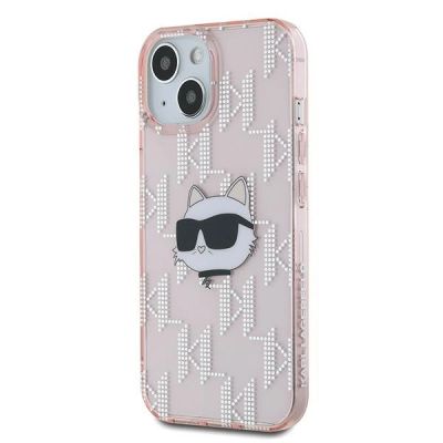 2. Karl Lagerfeld IML Choupette Head & Monogram case for iPhone 13 - pink