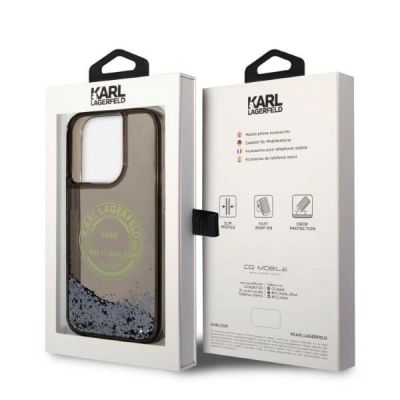 8. Karl Lagerfeld Liquid Glitter RSG case for iPhone 14 Pro - black