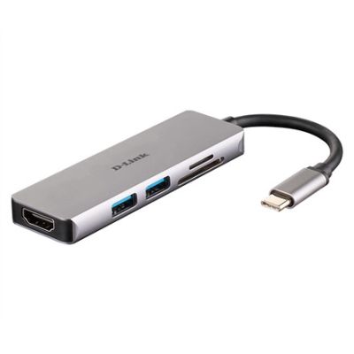 5. D-Link DUB-M530 Wired Docking Station USB 3.2 Gen 1 (3.1 Gen 1) Type-C Aluminum, Black