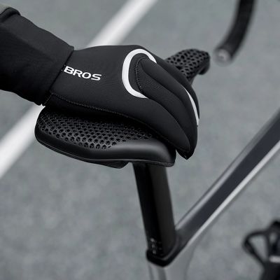 3. Rockbros full waterproof cycling gloves, size: S/M - black