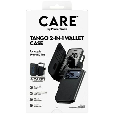 5. CARE by PanzerGlass Feature Tango 2in1 Wallet Case MagSafe for iPhone 17 Pro - Black