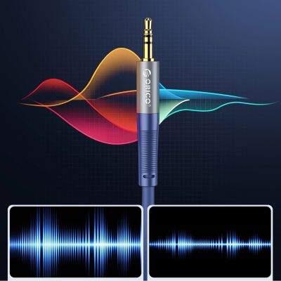 5. Orico AXRF audio cable mini jack 3.5 mm to 2x RCA female 1.5 m - blue