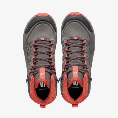 5. Scarpa Rush 2 Pro Mid GTX Women's Hiking Shoes - Titanium/Coral