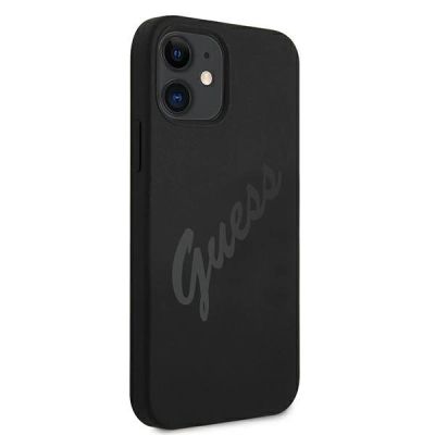 4. Guess GUHCP12SLSVSBK iPhone 12 mini 5.4" black/black hardcase Script Vintage