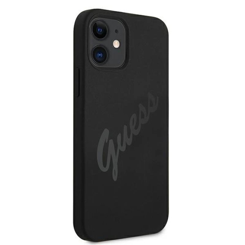 4. Guess GUHCP12SLSVSBK iPhone 12 mini 5.4" black/black hardcase Script Vintage