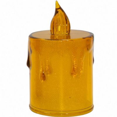 32. DECORATIVE CANDLE 8 CM AMBER WARM WHITE 1 LED