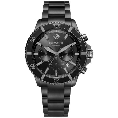 Giewont Chronograph Sapphire Black Titanium Men's Watch GW3970-B1