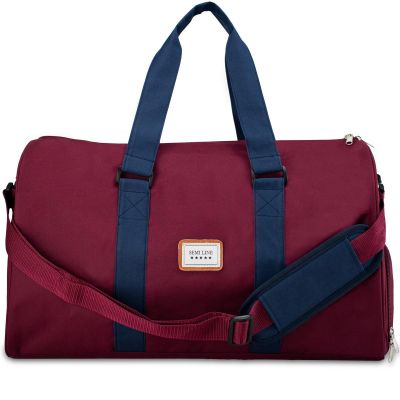 2. SPORTS/FITNESS BAG A3031 BURGUNDY SEMI LINE