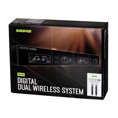 10. Shure SLXD24DE/B58-G59 - Dual Digital Wireless System with Two Handheld Transmitters/Microphones
