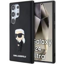 Karl Lagerfeld 3D Rubber Ikonik Case for Samsung Galaxy S24 Ultra - Black