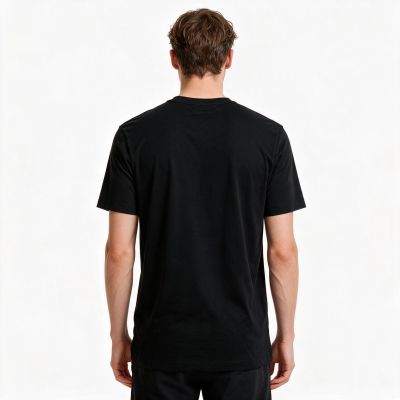 3. Paul&Shark men's cotton T-shirt, black - model 26411035-11, classic cut, high-quality cotton