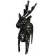 2. REINDEER DECORATION 60 CM 60 LED BLACK