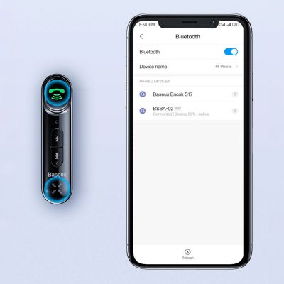 15. Baseus BSBA-02 (Overseas Edition) Bluetooth AUX transmitter - black