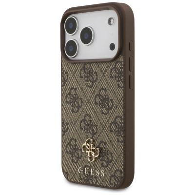 2. Guess 4G Small Classic Logo MagSafe Case for iPhone 17 Pro / 18 Pro - Brown