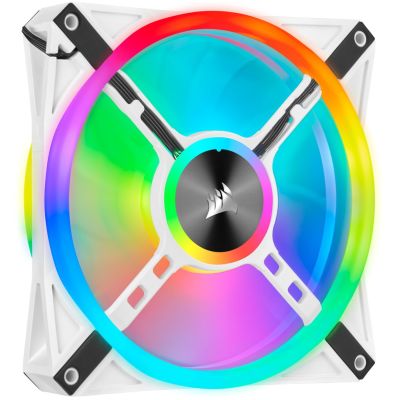 8. Corsair iCUE QL140 Computer Case 14cm Fan White