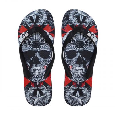 7. Philipp Plein M IMPS900 men's flip-flops