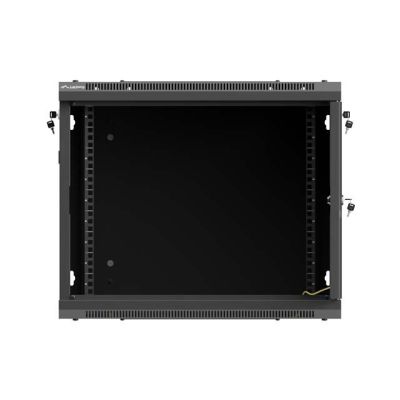 10. Lanberg 19" 9U 600x600 black wall-mounted rack cabinet with perforated doors (flat pack)